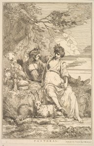 Pastoral från femton etsningar tillägnad Sir Joshua Reynolds, 8 december 1778. av John Hamilton Mortimer