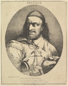 Shylock tolv karaktärer från Shakespeare, 15 mars 1776. av John Hamilton Mortimer