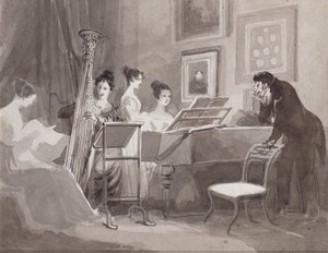 En musikalisk kväll (bläck på papper) av John Harden