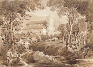 Ambleside Church, Cumbria (wc kwenye karatasi)swed av John Harden