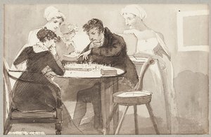 Schack, 1812 (wc på papper) av John Harden