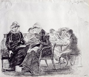 Koncentration, 1815 (penna och bläck på papper) av John Harden