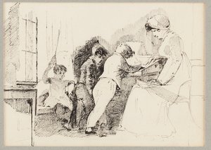 Jessy, Robert, Joseph och Sophie, 1818 av John Harden