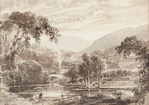 Rothay Bridge, Lake District, Cumbria (wc på papper) av John Harden