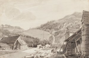 Skelwith, 1821 (wc på papper) av John Harden