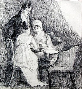 Brädspelet (penna och bläck på papper) av John Harden