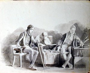 Upprörd (bläck på papper) av John Harden