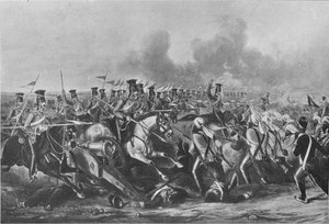Anklagelse för den 16:e Queens Own Lancer vid slaget vid Aliwal, 28 januari 1846, 1847 1909