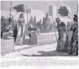 Kleopatra besöker Herodes i Jerusalem 33 f.Kr