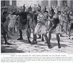 Simon i triumfen när Titus släpas till sin död. av John Harris Valda