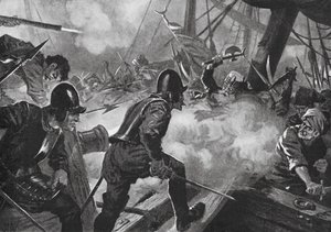 Slaget vid Lepanto (litografi) av John Harris Valda