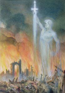 De förtryckta kommer att resa sig igen (wc och krita på papper) av John Harris Valda