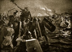 Den romerska attacken på Anglesey av John Harris Valda
