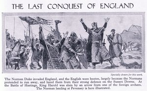 Den sista erövringen av England 1066 AD, c.1950 av John Harris Valda