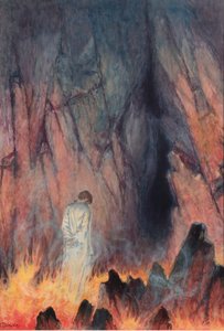 Mänsklighetens ande som går in i det okända (penna och krita på papper) av John Harris Valda