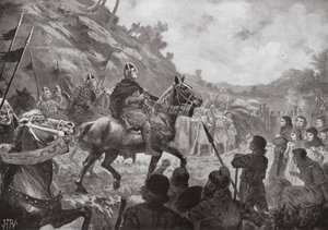 Vilhelm Erövrarens marsch in i Wales av John Harris Valda