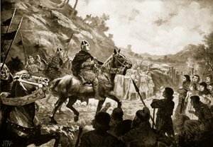 Vilhelm Erövrarens marsch in i Wales av John Harris Valda