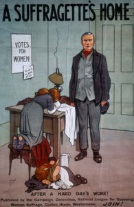 A Suffragettes Home / J. Hassall / Affisch, 20. Jahrhundert