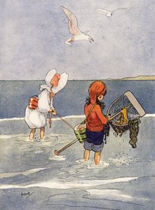 "Räka är kul" (färg litho) av John Hassall