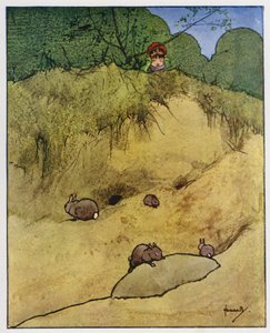 Kaninen (färg litho) av John Hassall