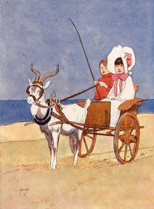 "Farbror Reggie hyrde get-schäsjan åt oss" (färg litho) av John Hassall