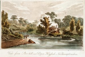 Grand Junction Canal från Stow Hill nära Upper Heyford, Northamptonshire, 1819