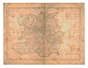 En karta över Shropshire, c1788 av John Haywood
