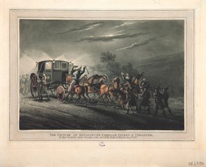 Fångandet av Bonapartes vagn, papper och skatter av major Von Keller, 1816 av John Heaviside Clark