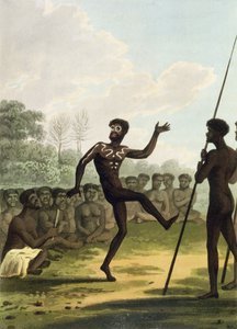 Dansen, aboriginer från New South Wales, graverad av Matthew Dubourg (fl.1813-1820), pub. 1813