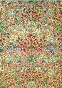 Hyacinth tapet, designad för Morris and Company