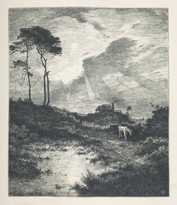 Tallrik 15. En pastoral scen.  Naturbilder. En serie av trettio originalillustrationer tecknade på trä av J. H. Dell, och graverade av R. Paterson.  John Henry Dell