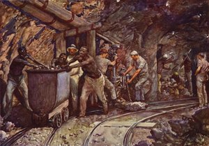 Kimberley diamantgruvor (färg litho)