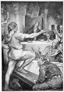 "Beowulf svarar högmodigt till Hunferth", 1910.