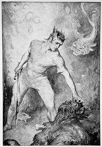 "Beowulf skär av huvudet på Grendel", 1910.