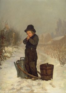 Värmer sina händer, 1867