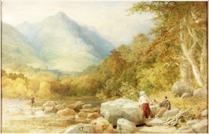 Gate Crag, Borrowdale (akvarell på papper)