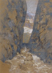En bergsklyfta av John Henry Twachtman