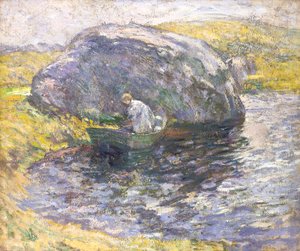 En sommardag (olja på duk) av John Henry Twachtman