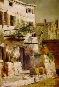 En venetiansk scen, 1877 av John Henry Twachtman
