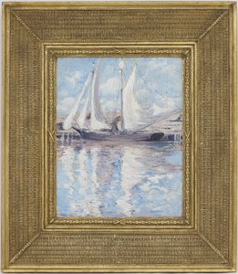 Torkning av segel, c.1900 av John Henry Twachtman