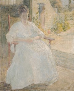 Figur i solljus (konstnärens hustru) av John Henry Twachtman