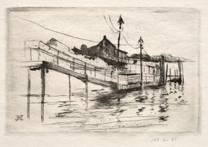 Spång, Bridgeport, Connecticut. av John Henry Twachtman