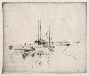 Nära Dordrecht. av John Henry Twachtman