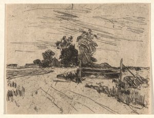 Väg med staket av John Henry Twachtman