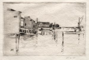The Dock, Bridgeport, Connecticut av John Henry Twachtman