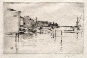 Dock, Bridgeport, Connecticut. av John Henry Twachtman