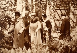 Kung George och drottning Mary på Chelsea Flower Show, 1930-talet