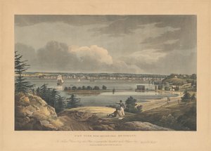 New York från Heights nära Brooklyn av John Hill, after William Guy Wall