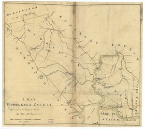 En karta, Middlesex County. LOC gm72003603 av John Hills