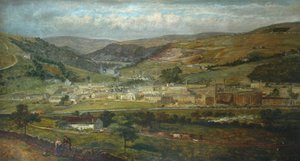 Hebden Bridge från Palace House, Fairfield, 1869